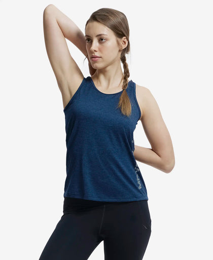 Microfiber Fabric Graphic Printed Tank Top With Breathable Mesh - Cosmic Sapphire-5